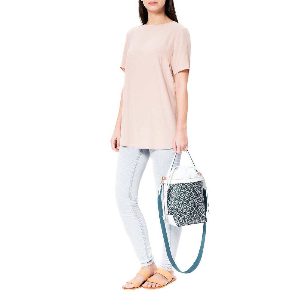 Mischa Bucket Bag - Palm (model shot)