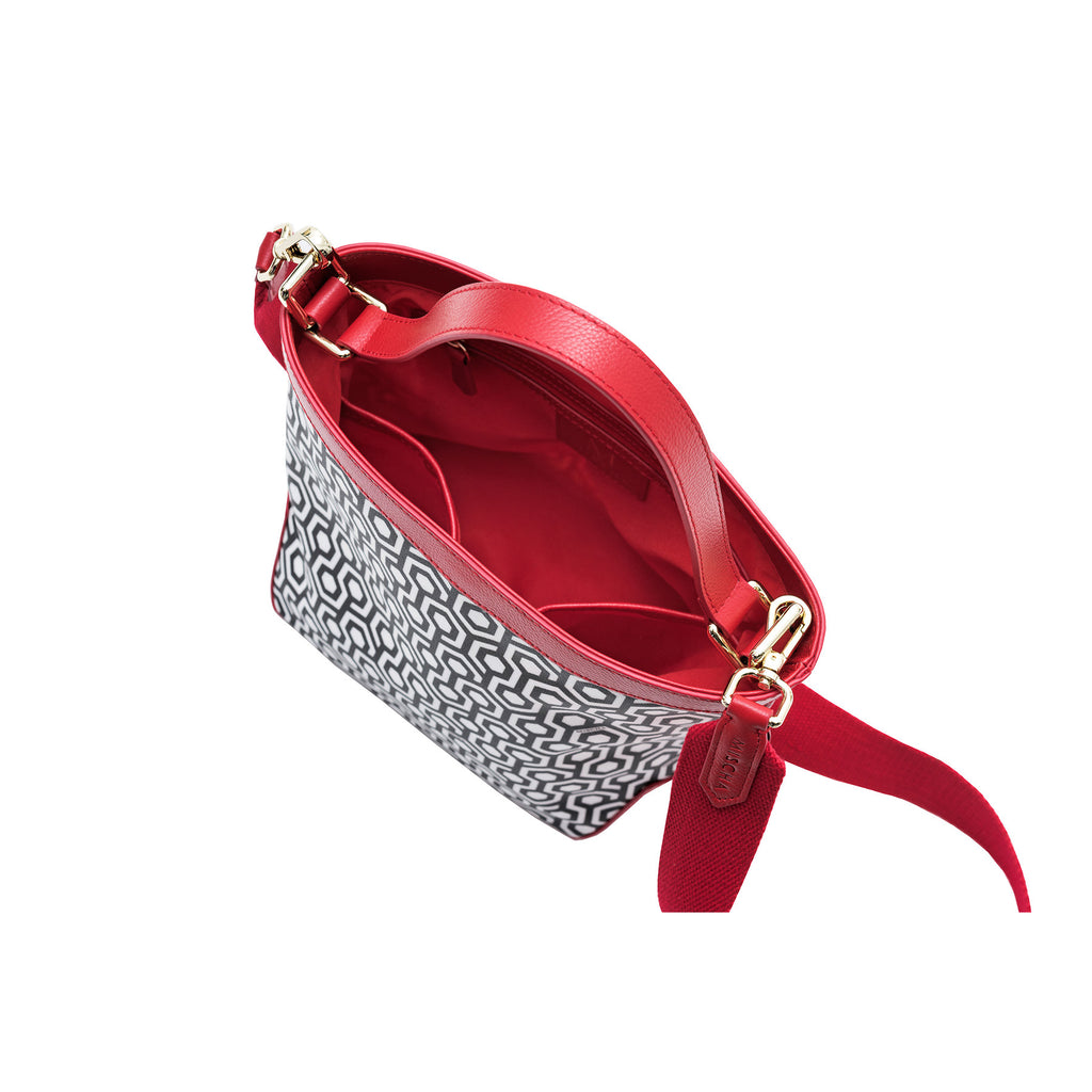 Mischa Bucket Bag - Classic Red (top)