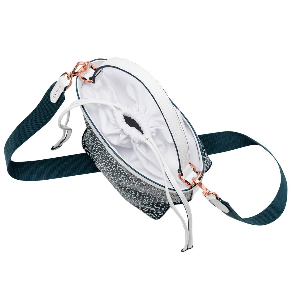 Mischa Bucket Bag - Palm (top closed)