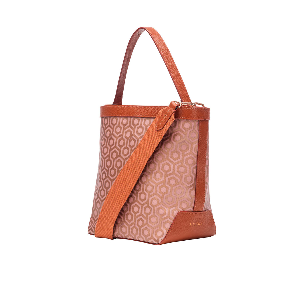 Mischa Bucket Bag - Rose (side)