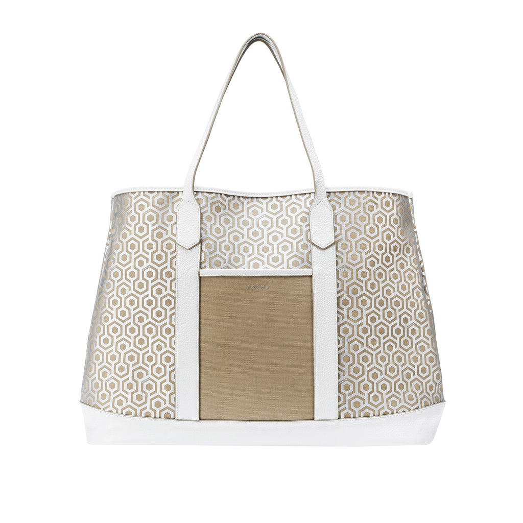 Mischa Bucket Tote - Stone (back)