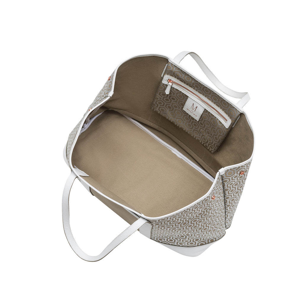 Mischa Bucket Tote - Stone (open)