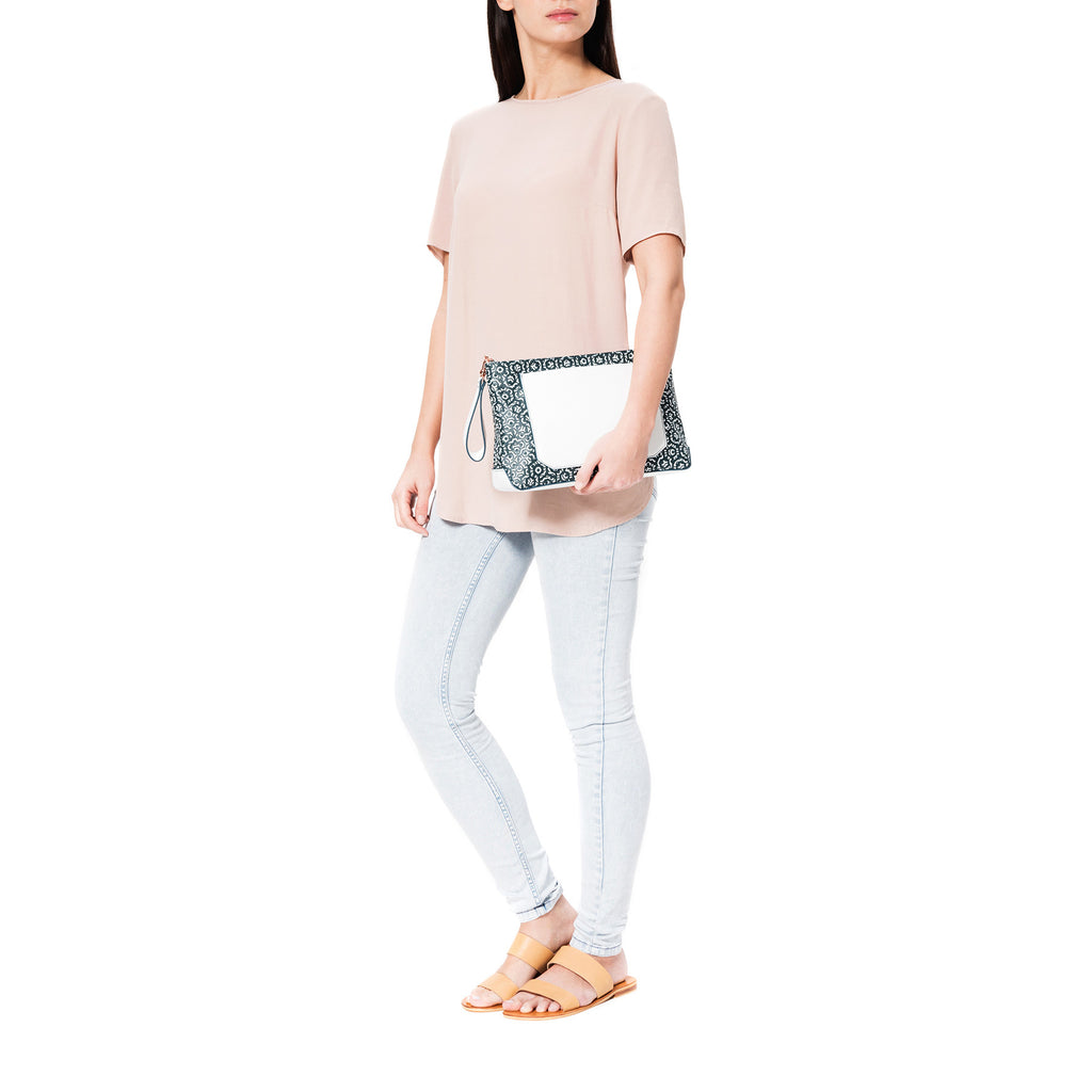 Mischa Crossbody Clutch - Palm (without strap)