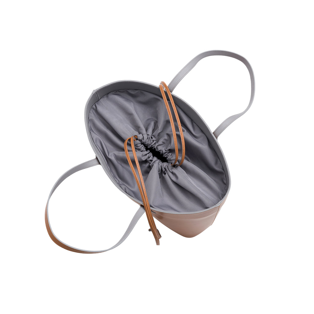 MISCHA Monogram Tote - Oak (top close)