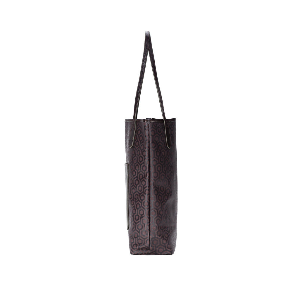 MISCHA Vertical Tote - Rosewood (side)