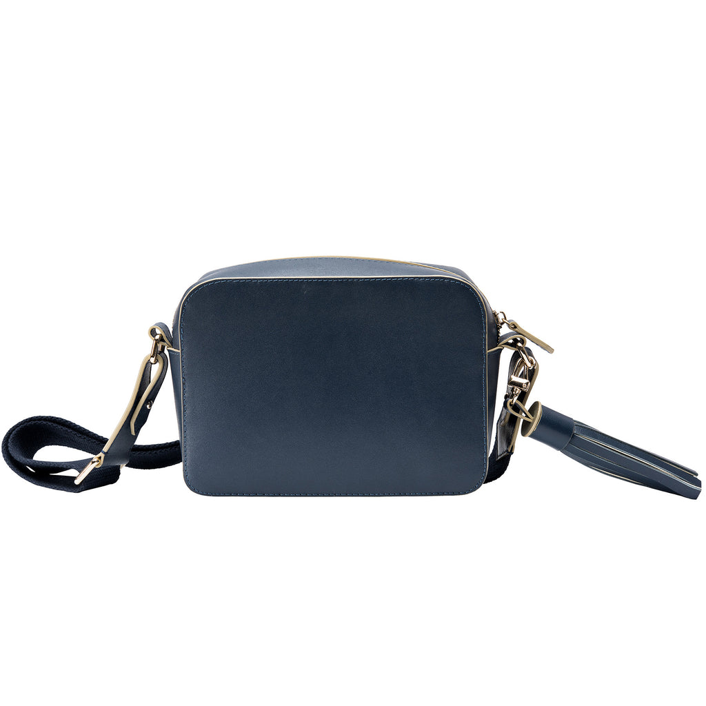 MISCHA Monogram Crossbody - Navy (back)