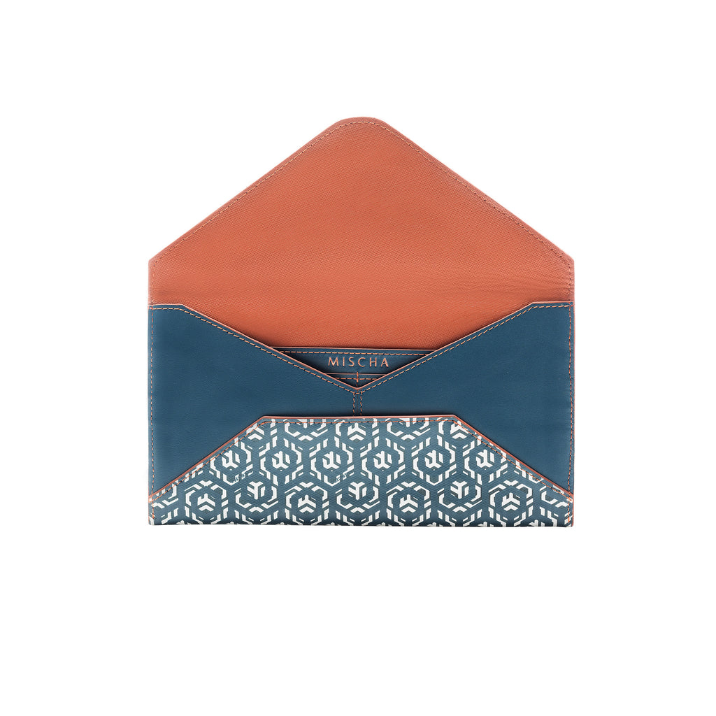 MISCHA Travel Wallet - Palm (open)