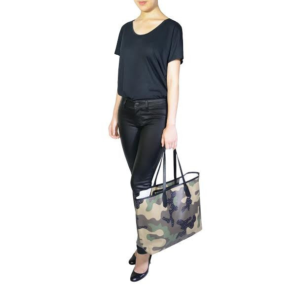 MISCHA Jet Set Tote - Camo Green