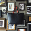 MISCHA Monogram Tote - Black (lifestyle)
