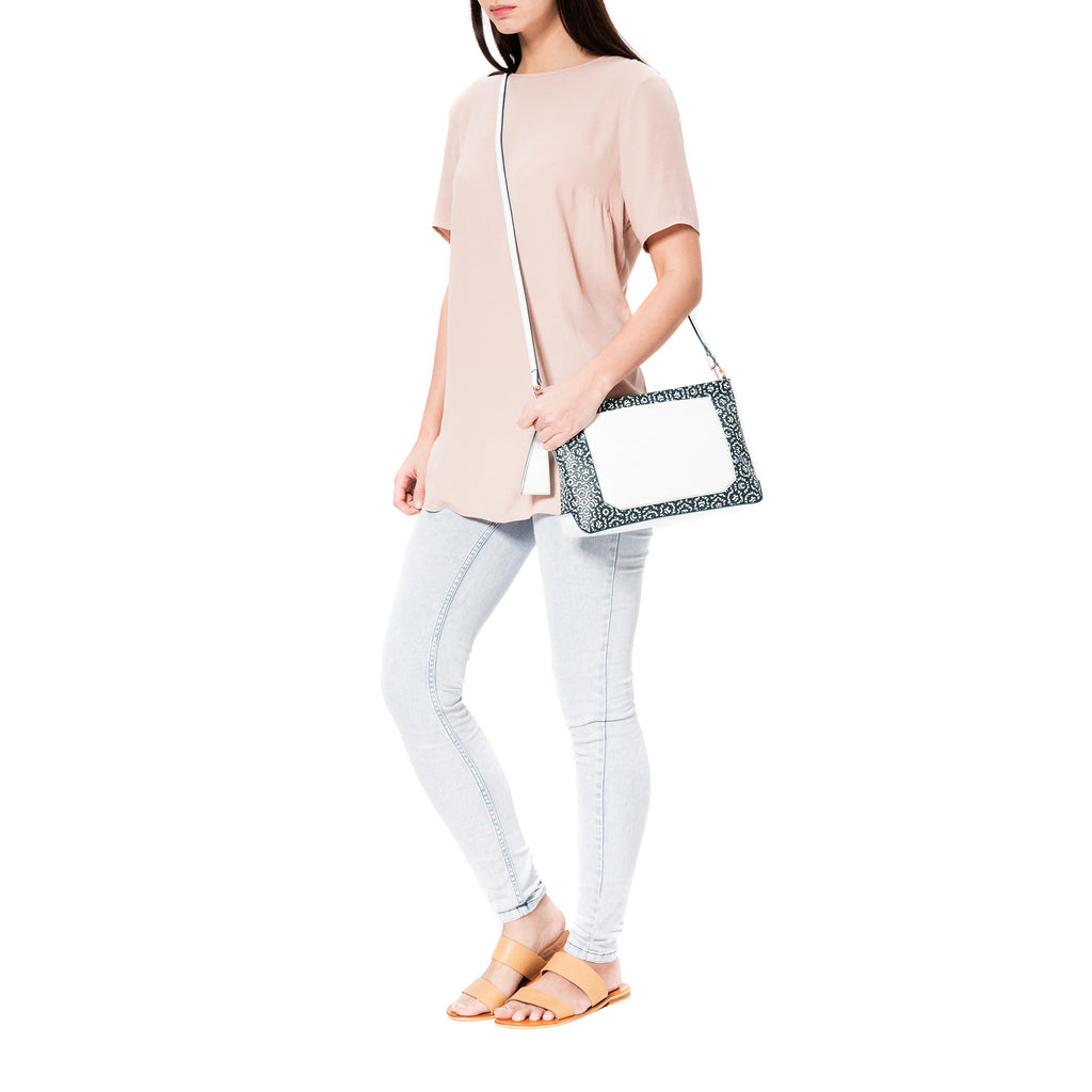 Mischa Crossbody Clutch - Palm (with strap)