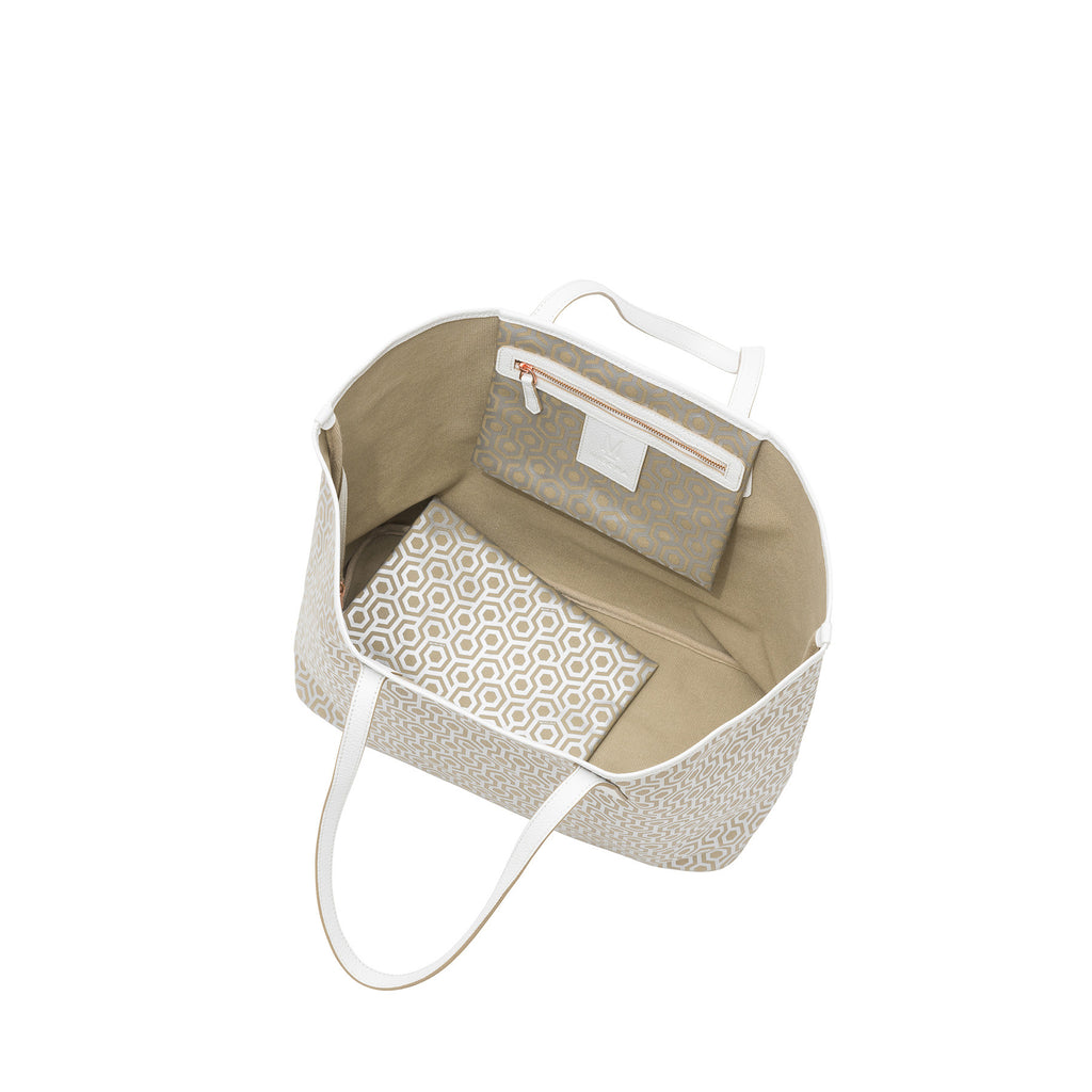 MISCHA Jet Set Tote - Stone (open)