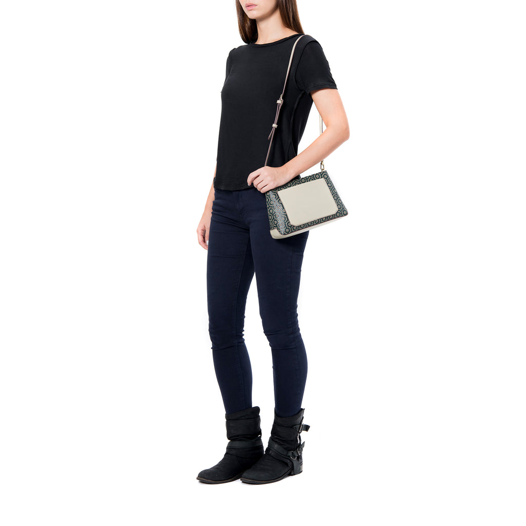 Mischa Crossbody Clutch - Mahogany (with strap)