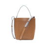 MISCHA Leather Bucket Bag - Oak