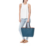 MISCHA Monogram Tote - Fern (model shot)