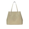 MISCHA Monogram Tote - Stone (closed)