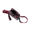 MISCHA Monogram Crossbody - Burgundy (open)