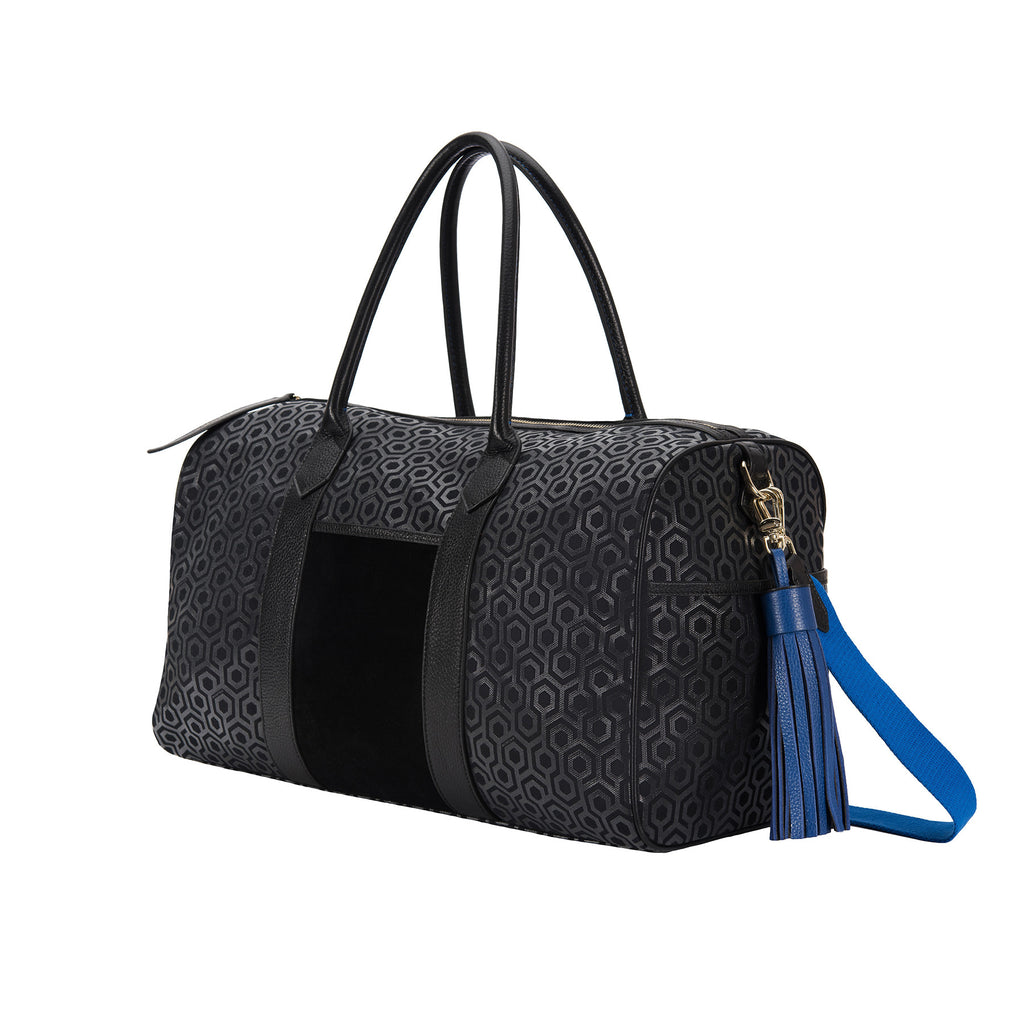 MISCHA Leather Tassel - Blue ( on overnighter)